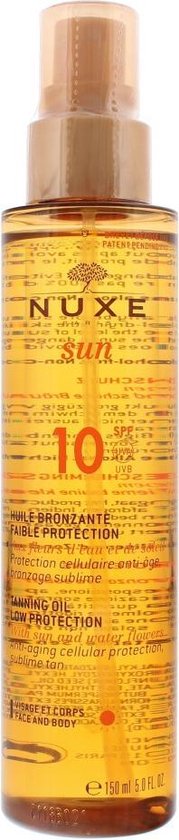 Nuxe Sun Taning Oil Face And Body Spf10 150ml