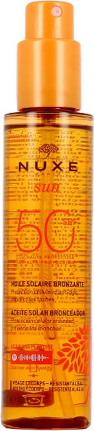 Sun Tanning Oil Face And Body Spf50 150 Ml By Nuxe 150 Ml