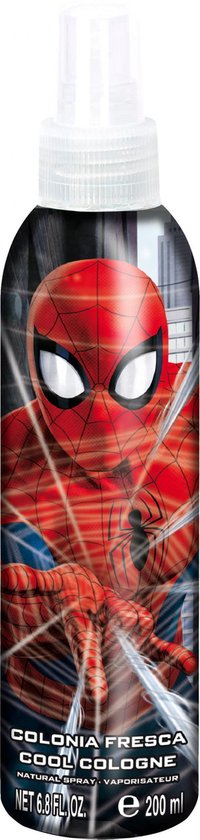 Spiderman Natural Eau de Cologne Body Spray, Vegan and FSC Approved EDC Body Spray for Kids, 200 ml
