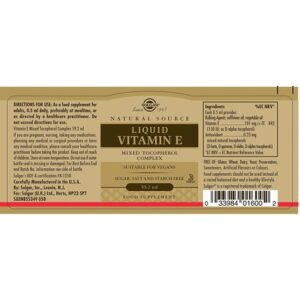 Solgar Natural Source Liquid Vitamin E   59 2 Ml