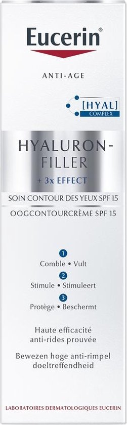 Eucerin Hyaluron-Filler eye cream/moisturizer Oogcrème Vrouwen 15 ml
