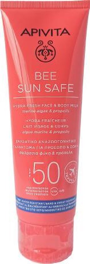 Apivita Bee Sun Safe Moisturizing Refreshing Emulsion For Face & Body Spf50 100ml