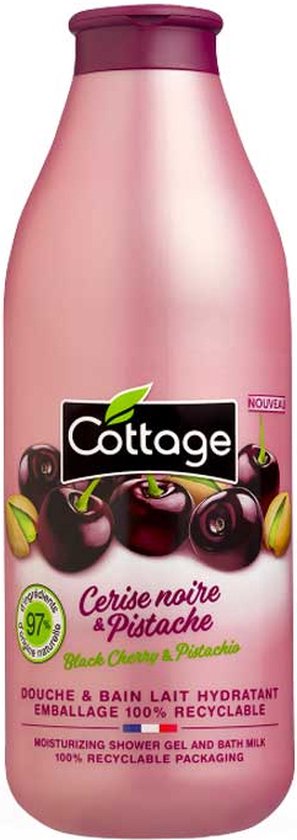 Cottage Hidratante Gel De Ducha Cremoso Cereza Negra y Pistacho 750ml