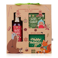 Accentra Hello Winter Bath Gift Set for All Small and Large Bath Lovers in Beautiful Gift Box with Nastolgic Play Clock