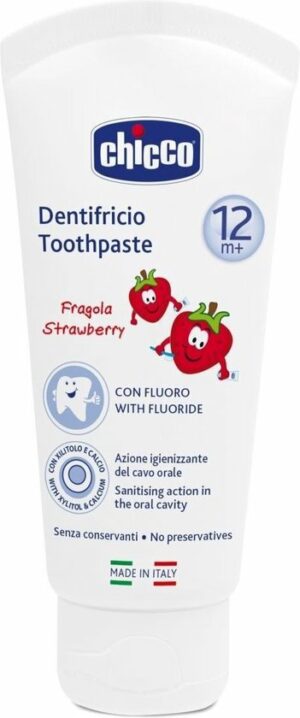 Chicco Dentifricio Fragola Tandpasta tegen tandbederf 50 ml