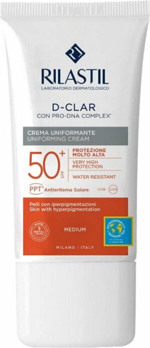 Anti Bruine vlekken Zonnebrandlotion Rilastil Sun System D-Clar Spf 50+ Medium (40 ml)