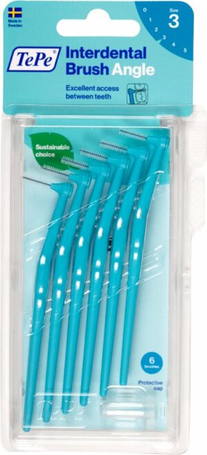 TePe Angle Interdentale Ragers Blauw ISO maat 4 – 0,6 mm (6 stuks)