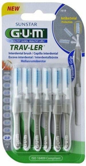 Gum Travler Ragers 2.0mm Grijs - 6 stuks