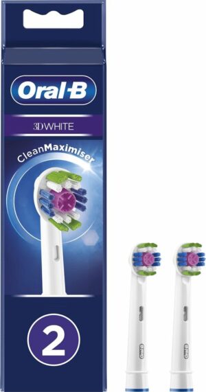 Oral-B 3D White - Met CleanMaximiser-technologie - Opzetborstels - 2 Stuks
