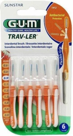 Gum Travler Ragers 0.9mm Oranje - 6 stuks
