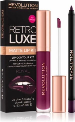 Makeup Revolution Retro Luxe Matte Lip Kit - Royal