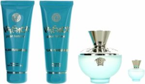 Versace Dylan Turquoise pour Femme Eau de Toilette 100ml + Body Lotion 100ml + Shower Gel 100ml + Cosmetic Bag GIFTSET