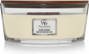 WoodWick Heartwick Flame Ellipse Geurkaars - Island Coconut