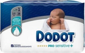 Dodot Pro Sensitive Size 1 2-5kg 38u