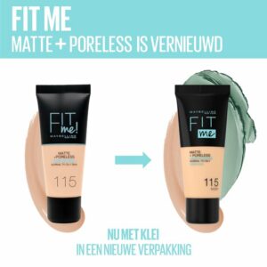 Maybelline New York - Fit Me Matte + Poreless Foundation - 118 Nude - Medium Dekkende Foundation met Matte Finish voor de Normale tot Vette Huid - 30 ml