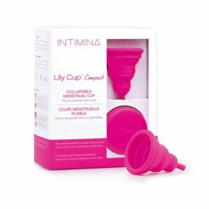 Intimina - Lily Compact Cup maat B - kleine menstruatiecup met plat opvouwbaar compact design