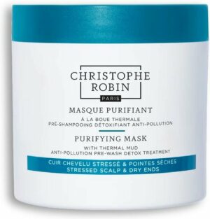 Christophe Robin Purifying Mask with Thermal Mud 250ml - Normale shampoo vrouwen - Voor Alle haartypes - Haarmasker droog haar - Haarmasker beschadigd haar