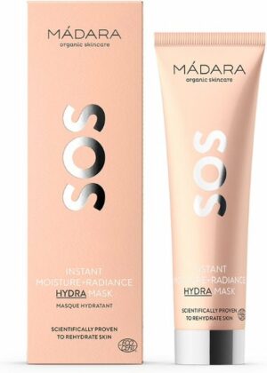 MÁDARA SOS HYDRA Mask 60 ml - extract van pioenroos - hyaluronzuur