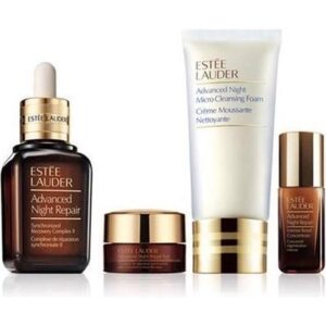 Advanced Night Repair  Femei  Set  Ser pentru regenerarea tenului  30 ml   Gel spumant pentru curatare  30 ml   Ser concentrat pentru regenerare  5 ml   Crema pentru ochi cu efect de regenerare  5 ml