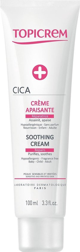 Topicrem Skin Care Cica Soothing Cream Creme Geirriteerde Huid 100ml