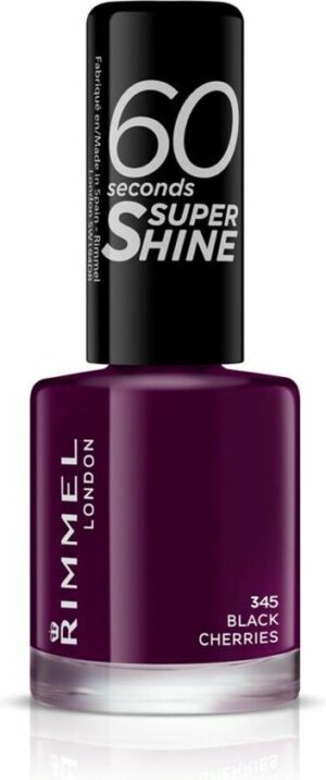 Rimmel London Nail Polish 60 Seconds Black Cherries Dark Red
